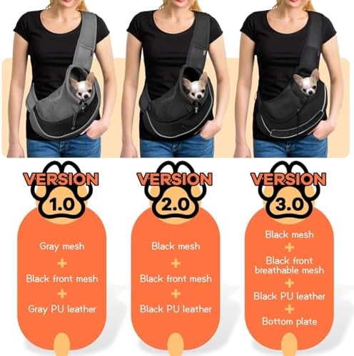 YUDODO Pet Sling Carrier for 2-5 lbs Small Dogs Cat Puppy Crossbody Carrier