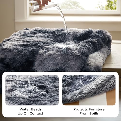 Bedsure Waterproof Dog Blanket for Small Dogs Cats Fluffy Faux Fur, 30x40