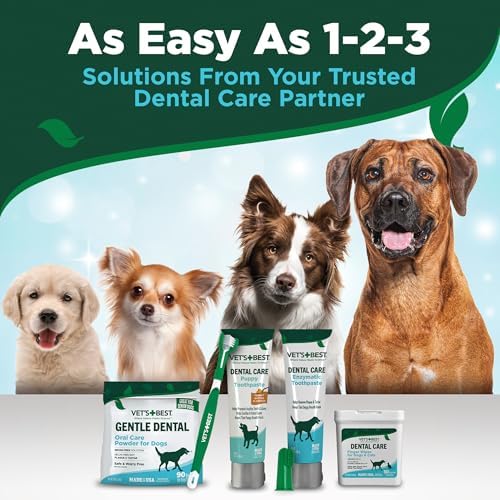 Vet's Best Finger Dental Wipes for Dogs & Cats, Fresh Breath, 50 Count