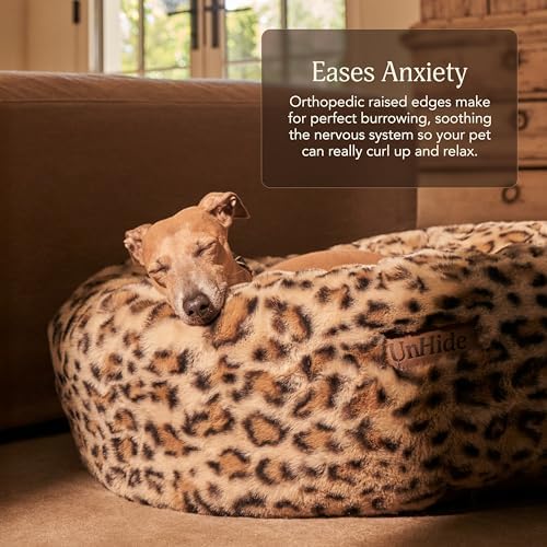 UnHide Floof Pet Bed, Extra Soft Dog Bed with Removable Faux Fur Cover