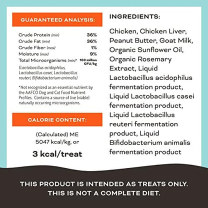 Primal Freeze Dried Dog Treats, You're My Butter Half; Chicken & Peanut Butter with Goat Milk, Grain Free Training Treats for Dogs, 2 oz (Pack of 2)