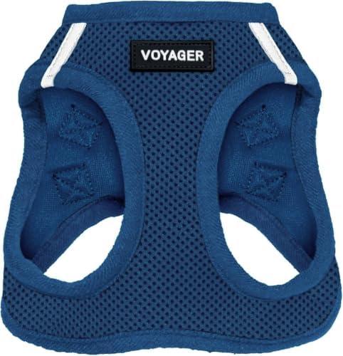 Best Pet Supplies Voyager Step-in Air Harness - All Weather Mesh, Reflective, No Pull Harness for Dogs, Cats - Secure with Hook & Loop Fastener, Buckle, Double D-Rings - Royal Blue, XS