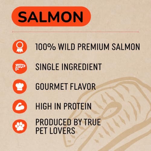 Life Essentials by Cat-Man-Doo | Freeze Dried Salmon Treats | 5oz Bag (4pk)