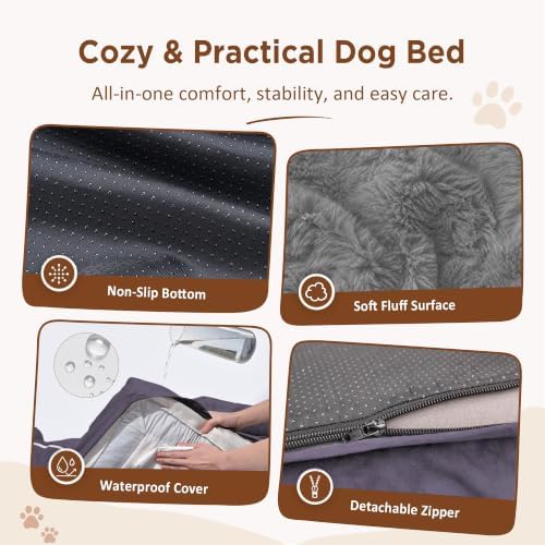 Comfort Expression Waterproof Orthopedic Dog Bed for Medium Size Dog