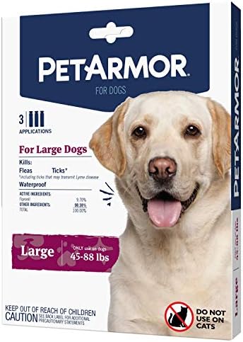 PetArmor Flea & Tick Topical Dogs 45-88 lbs, Fipronil, 3-Month