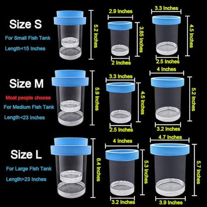 Floating Fish Breeding Isolation Box for Aquarium Tank Plastic Mesh Hatchery Incubator Breeder Box for Baby Fish Betta Shrimp Clownfish Guppy (Yellow, Large)