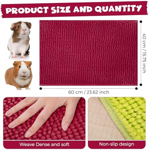 Barydat 8 Pcs 24x16'' Guinea Pig Cage Liner Washable Rabbit Fleece Mat