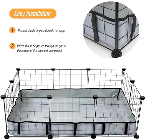 DZWLKJ Guinea Pig Cage Liner Tarp Bottom Waterproof and Washable Base Also for Rabbits, Bunny, Chinchesillas, Hedgehog, Ferrets and Other Small Animals(24x36 inches)