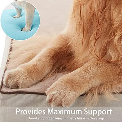 Orthopedic Memory Foam Dog Bed, Cooling Dog Beds for Medium/Large Dogs -Waterproof Pet Bed for Crate with Removable Washable Cover, XL(41inch,90Lbs)
