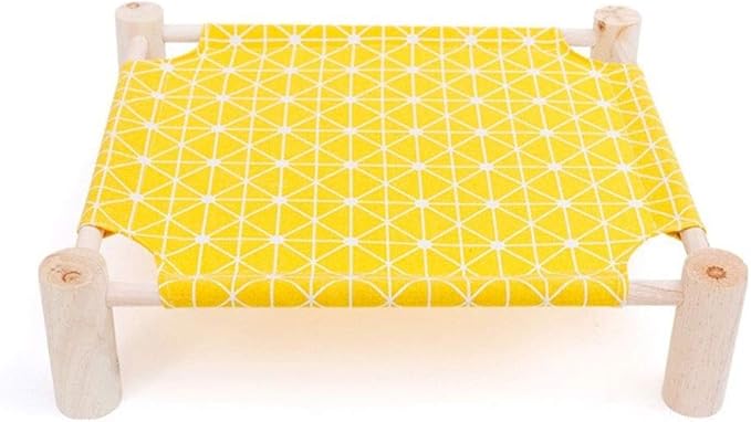 Cat Litter Four Seasons Universal Removable and Removable Cat Bed Cat Litter Cat Supplies Pet Bed Hammock Kennel Dog Bed Yellow Grid (17.5 Kg Cat and Dog Unive