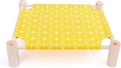 Cat Litter Four Seasons Universal Removable and Removable Cat Bed Cat Litter Cat Supplies Pet Bed Hammock Kennel Dog Bed Yellow Grid (17.5 Kg Cat and Dog Unive