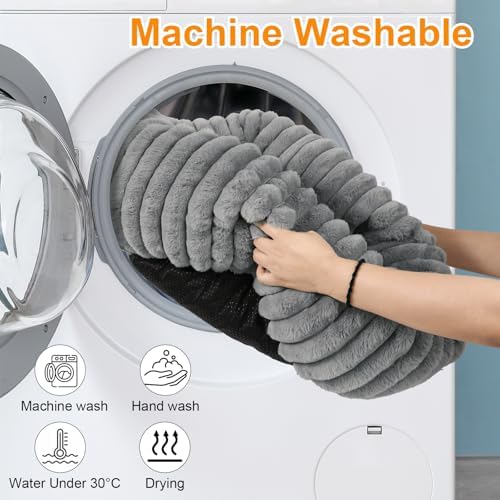 Washable Small Cat Dog Bed,Puppy Bed Cat Beds for Indoor Cats(Grey,S)