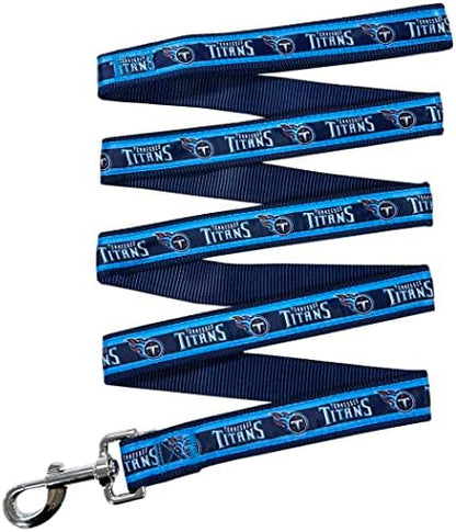 NFL PET Tennessee Titans Dog Leash, Small Football Team Leash for Dogs & Cats - Shiny & Colorful, Licensed by The NFL