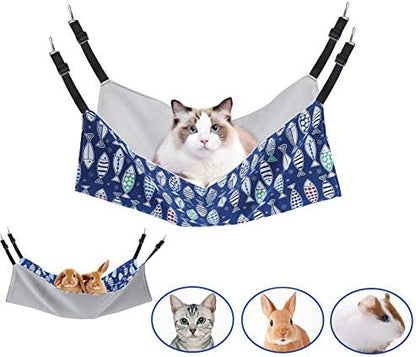 Cat Hammock Bed for Cage, 22x18 inch Adjustable Hanging Cat Hammock