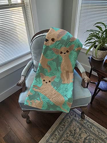 Caroline's Treasures MLM1032LQB Chihuahua Quilted Blanket 50x60 Artwork Pattern Quilted Throw Blanket for Bed, Couch, Sofa, Soft and Lightweight