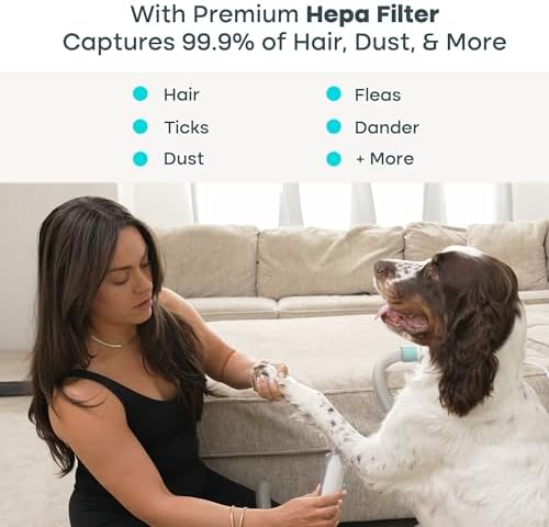 Uproot Clean Pet Grooming Vacuum for Dogs & Cats: 7-in-1, Quiet & Mess-Free