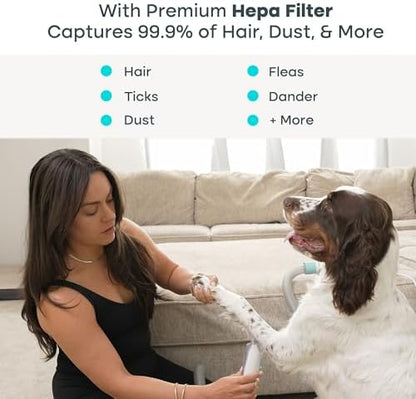 Uproot Clean Pet Grooming Vacuum for Dogs & Cats: 7-in-1, Quiet & Mess-Free