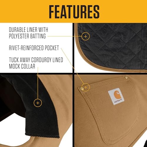 Carhartt Firm Duck Insulated Dog Chore Coat Black XL