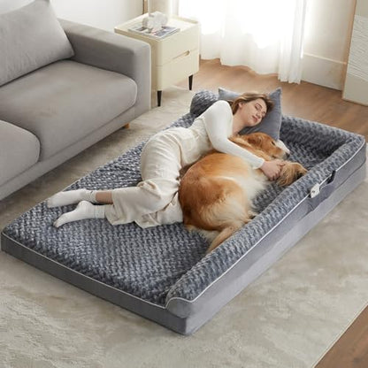 BFPETHOME Orthopedic Washable Dog Bed, Sleeping Couch for Large Senior Dogs