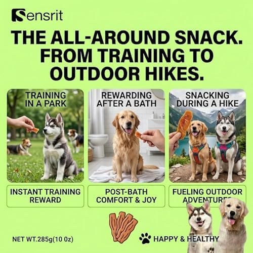 Whole Chicken Breast Dog Treats - 10 Oz (285g) Premium Jerky, High Protein (45%) Real Meat Snacks, Low Fat Training Rewards for Small Medium Large Dogs, Healthy Chews