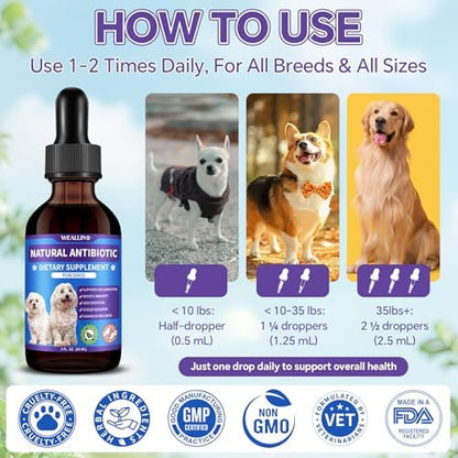 Dog Antibiotics Support Natural Antibiotics Care for Dogs Herbal Supplement