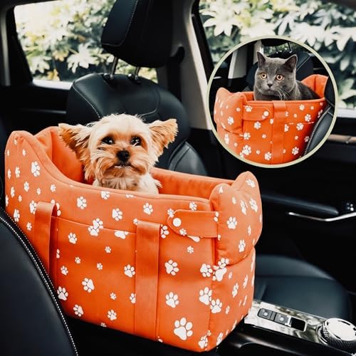 Dog Car Seat for Small Dogs 5-15 lbs, Tomato Red