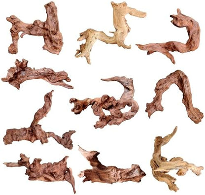 majoywoo Natural Small Driftwood for Aquarium Decor Reptile Decor
