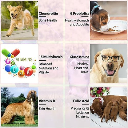 15-in-1 Dog Multivitamin Drops, Liquid Multivitamin Drops for Dogs, 2 oz