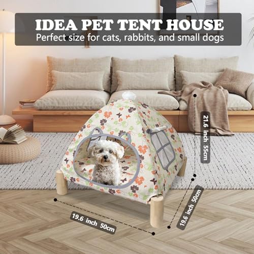 Elevated Pet Hammock Bed Tent House - Indoor/Outdoor, Quick Setup