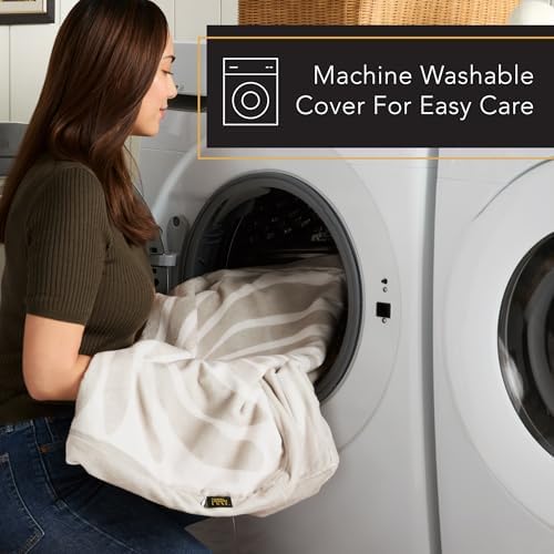 Town & Country Luxe CuddleTown Matisse Everwash® Pillow Pet Bed, Water Repellent Floor Pillow, Machine Washable Cover, Soft & Calming, Taupe, Small 28"x22"x4"