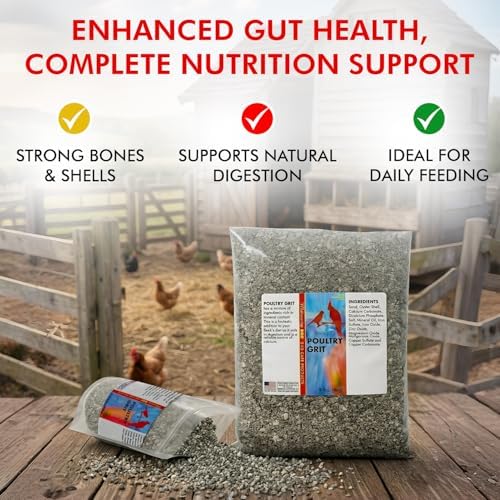 Morning Bird Poultry Grit for Chicken, Mineral-Rich Chicken Grit Formula for Digestion & Calcium Support, 9 lbs
