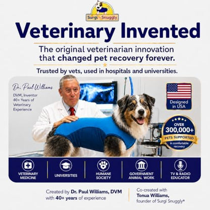 Surgi Snuggly Dog Surgery Recovery Suit, Cone Alternative, Spay/Neuter 2XLS