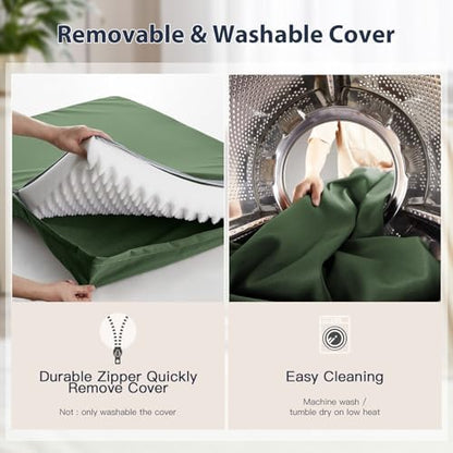 BFPETHOME Outdoor Waterproof Dog Bed for Large Dogs, Washable Cover, 42"