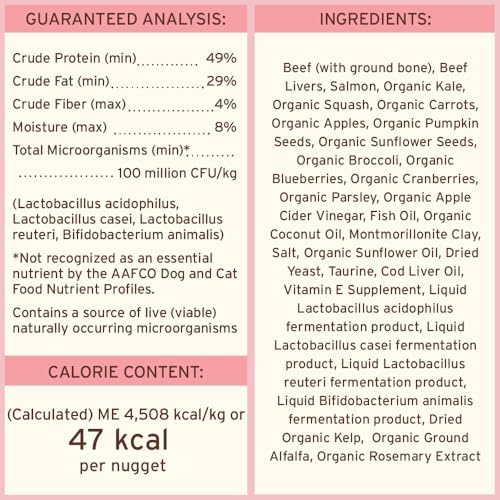 Primal Freeze Dried Raw Cat Food Nuggets, Beef & Salmon, 14 oz