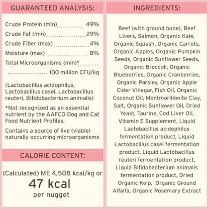 Primal Freeze Dried Raw Cat Food Nuggets, Beef & Salmon, 14 oz