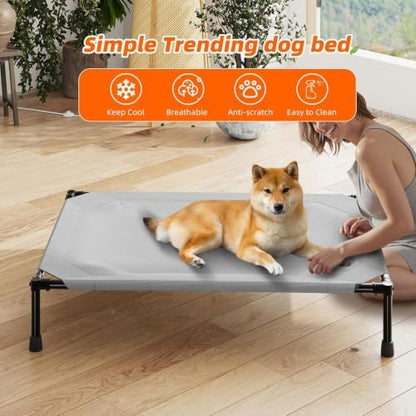 Simple Trending Raised Dog Bed for Large Dogs, Outdoor Elevated Dog Cot