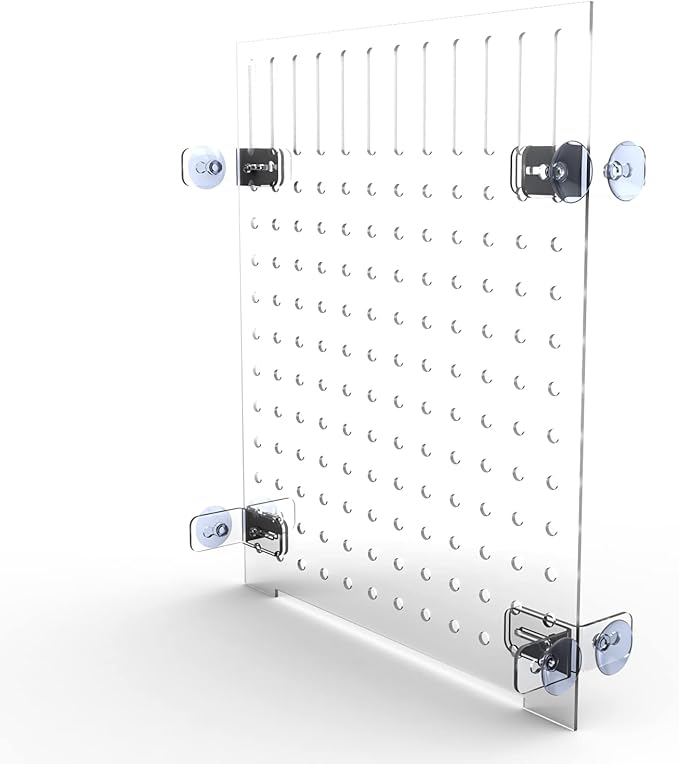 Aquarium Fish Tank Divider Acrylic Isolation Grid Board with Suction Cups Included Clear Fish Separator Transparent Plate Baffle Cover Blocking Fish Partition Net 30x40cm/11.81x15.74in
