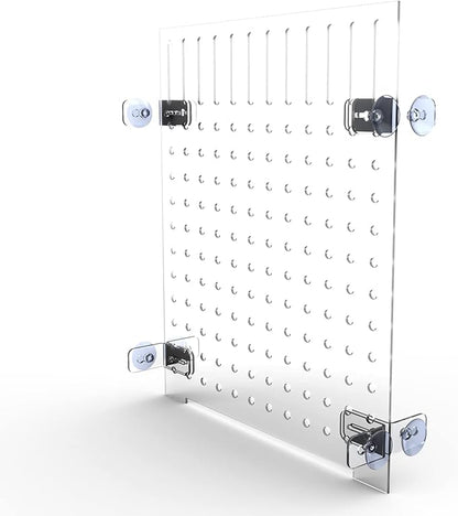 Aquarium Fish Tank Divider Acrylic Isolation Grid Board with Suction Cups Included Clear Fish Separator Transparent Plate Baffle Cover Blocking Fish Partition Net 30x40cm/11.81x15.74in