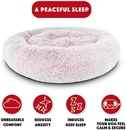 The Dog’s Bed Calming Donut Dog Bed, Machine Washable Removable Zip Cover