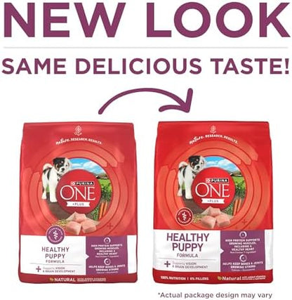 Purina ONE Plus Healthy Puppy Dry Food, Chicken, 16.5 lb Bag