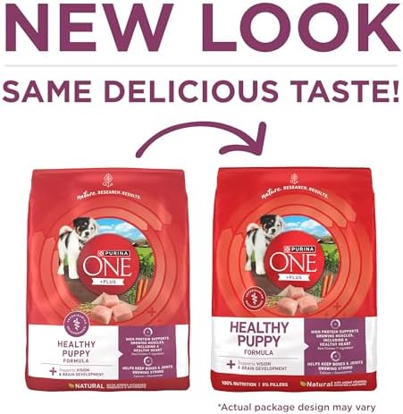 Purina ONE Plus Healthy Puppy Dry Food, Chicken, 16.5 lb Bag