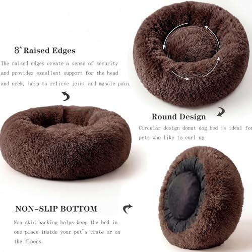 nononfish Comfortable Dog Bed for Small Dogs,Cozy Plush Pet Bed
