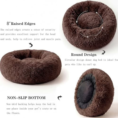 nononfish Comfortable Dog Bed for Small Dogs,Cozy Plush Pet Bed