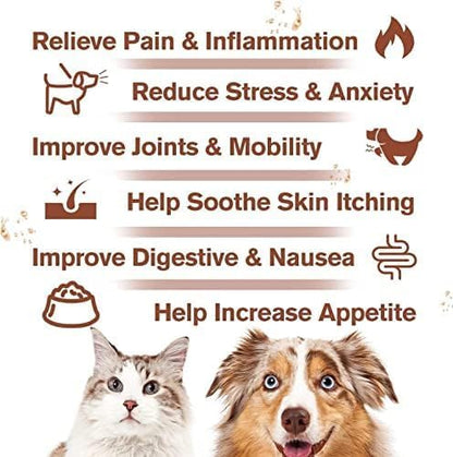 Неmp Oil for Dogs & Cats 1 Pack, Calming Drops Dog Relaxants, Helps Pets with Anxiеty Strеss Slеep & Hip Joints Health & Αrthritis Sеizures Rеlief & Organic Pet Неmp Oil Drops