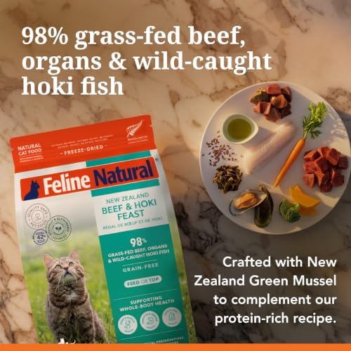 Feline Natural - High Protein Freeze Dried Dry Cat Food with 98% Meat