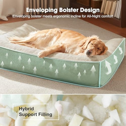 FURTIME XL Orthopedic Dog Bed Large Sized Dog, Extra Washable Dog Couch 42"