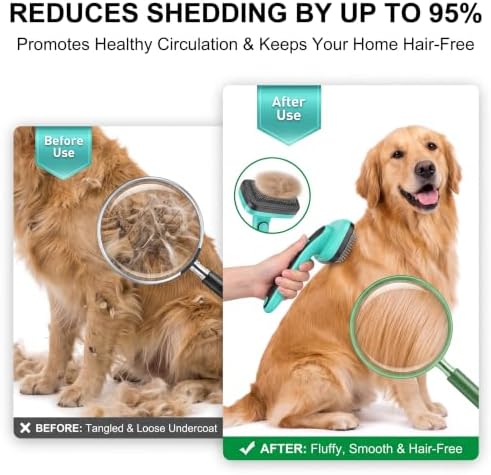Self Cleaning Slicker Brush & Nail Clippers for Dog and Cats