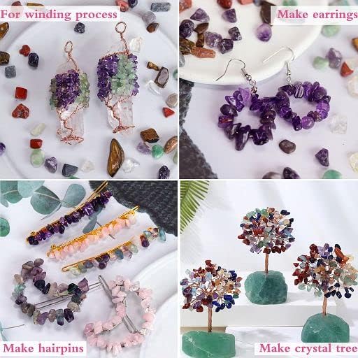 YATOJUZI 1.5lb Fluorite Aquarium Gravel Rocks Natural Tumbled Healing Crystal Chips Bulk Gemstones Crushed Stones for Fountain Vase Filler Planters Decorative Fish Tank Potted Reiki Energy Balancing