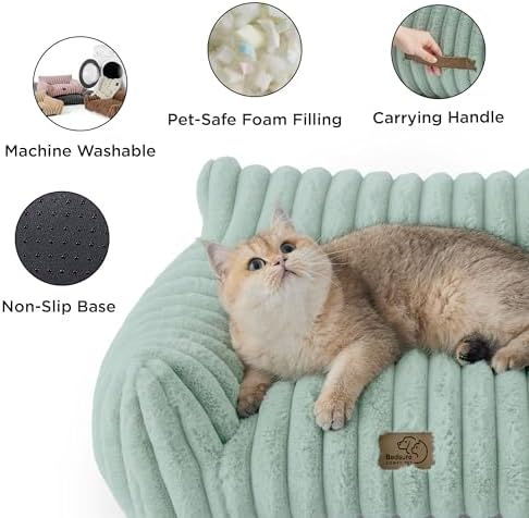 Bedsure ComfyFleece™ Shown on TV Cute Dog Couch for Medium Dogs,36in Green