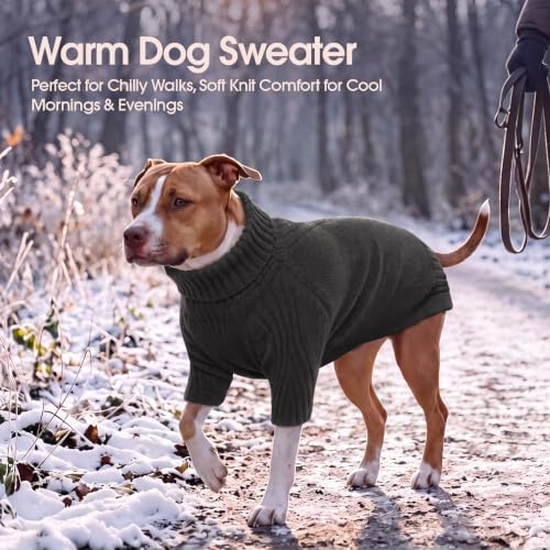 IECOii XL Dog Sweater, Winter Doggy Clothes for Medium Dogs Girl Boy